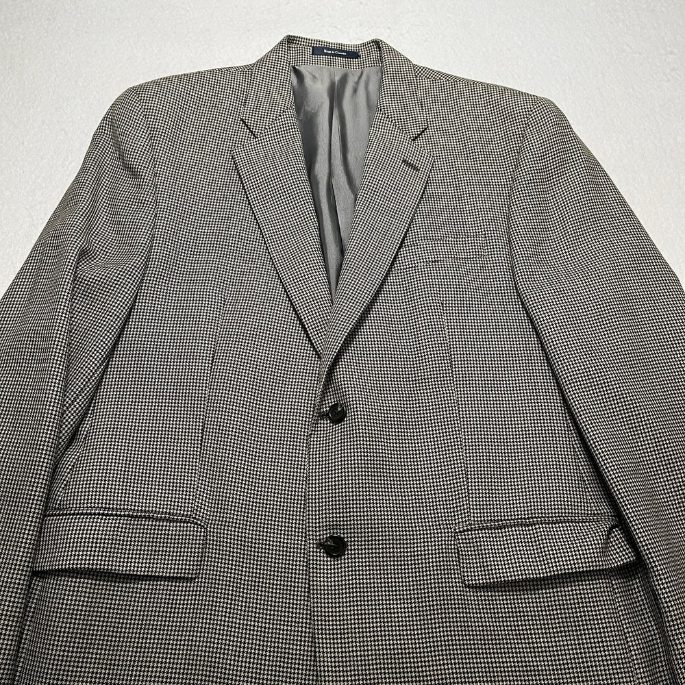 Ralph Ralph Lauren 100%‎ Wool 2 Button Blazer Sport Coat 46 L Herringbone Beige